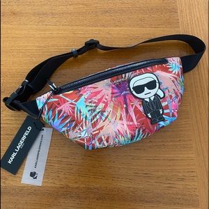 Karl Lagerfeld tropical print Amour waist bag